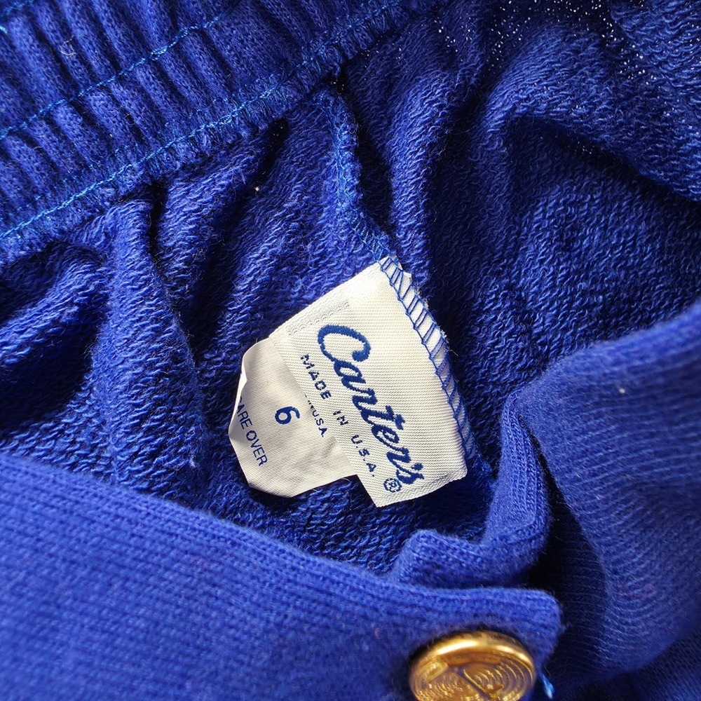 Vintage Carters Kids 6X Ship To Shore Nautical Sweatshirt Pants Set Blue White - Picture 11 of 13